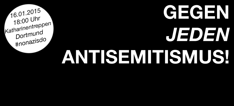 Schriftzug Gegen jeden Antisemitismus